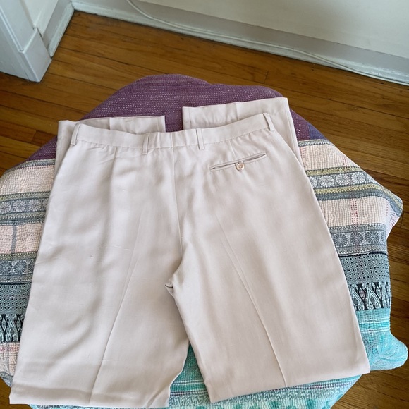 Vintage Giorgio Armani Classico Black Label Borgo 21 Blush Pink Trousers… - Picture 12 of 12